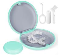 flintronic Porta Apparecchio Denti, Contenitore per Protesi Dentarie, Resistente e Facile da Pulire, per Aligner(Verde)