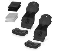 Flintronic Raschietto,2Pezzi Testa Singola Raschietto, con 20 Lame(10 in Acciaio Inox e 10 in Plastica), Set di Pulizia Multifunzione, Strumento di Pulizia per Finestre, Specchi, Piastrelle-Nero