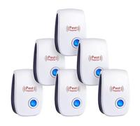Flintronic Repellente Ultrasuoni, 6 Pezzi Antizanzare Ultrasuoni, Repellente Ultrasuoni Anti Zanzare, Antizanzare Repellente,Repellente ad Ultrasuoni per Topi Insetti Zanzare Ragni Formiche Scarafaggi