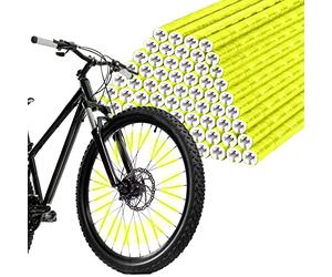 flintronic Riflettori per Raggi, 48Pezzi Copri Raggi Catarifrangenti, Riflettori Raggi Bicicletta, Catarifrangenti per Bici Set in Materiale catarinfrangente visibilità a 360 ° e Montaggio Facile