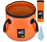 Flintronic Secchio per Acqua Pieghevole, 20L Secchio Pieghevole per Campeggio, Secchi Leggeri Portatili per Esterno per Viaggiare Pesca Escursionismo Nautica