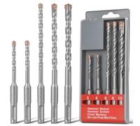 Flintronic Set Di 5 Punte Per Trapano Per Calcestruzzo, Sds Plus, Punte Per Trapano Per Pietra, 5,6X160Mm, 6,8,10X165 Mm, Strumenti Per Forare Calcestruzzo, Piastrelle In Ceramica, Pietra