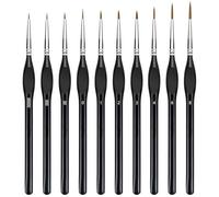 flintronic Set di Pennelli per Dipingere, 10 Pezzi Pennello Fine Pittura Penne a Punta Liscia, per Acrilica, Ad Olio, a Guazzo