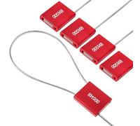 Flintronic Sigilli per Cavi In Acciaio Sigillo, 50 Pezzi Sigilli di Sicurezza a Strozzo in Acciaio, Regolabile con un'applicazione Veloce e Sicura con Numero per Magazzino Logistico di Spedizione