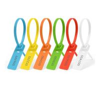 Flintronic Sigillo in plastica, 120 Pezzi Sigilli di Sicurezza a Strozzo in Plastica, Economico, Regolabile con un'applicazione Veloce e Sicura per Etichette, Vestiti, Bagagli, Prodotti-Forma Piatta