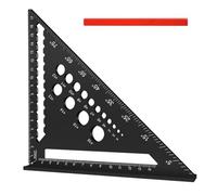 Flintronic Squadra da Falegname, Metallo Squadra Combinata, con Matite da Carpentiere, 300mm Righello Triangolare Metrico in Alluminio, per Misurazione, Disegnare, Segnare