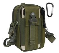flintronic Tattico Marsupi, 1000D Nylo Marsupio Sportivo, Cintura Molle Marsupio Tattico, Tattica Militare Borsello per Campeggio Piccolo Strumento All'aperto Mobile Telefono(Con Moschettone)