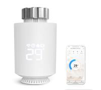 flintronic Testa termostatica, Valvola Termostatica Radiatore, controllo Remoto Tramite App Mobile, con Display LED, Richiede Hub Zigbee 3.0