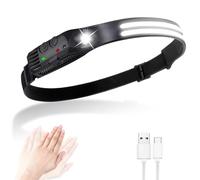 flintronic Torcia Frontale LED Ricaricabile, Lampada Frontale LED Ricaricabili, Lampada Frontale Campeggio, 5 Moda IPX4 Impermeabile Torcia a Fascio Luce Frontale per Pesca Escursionismo Arrampicata