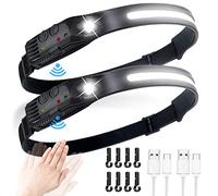 flintronic Torcia Frontale LED Ricaricabile, Lampada Frontale LED Ricaricabili, Lampada Frontale Campeggio, 5 Moda IPX4 Impermeabile Torcia a Fascio Luce Frontale per Pesca Escursionismo Arrampicata