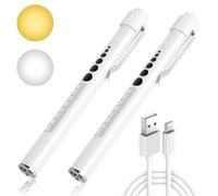 flintronic Torcia Penna LED, LED Penlight Lampada Diagnostica, Professionale Clinical Pen Esame, Oftalmico Pupilla Check Pen Light con il calibro della pupilla per Doctor Nurse con Clip da Tasca