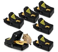 Flintronic Trappola per Topi, 6 Pezzi Trappola Ratti Riutilizzabile, Trappola per Topi per Interni ed Esterni, Trappola Ratti da Esterno, Cucina, Magazzino, Giardino
