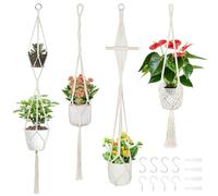 flintronic Vasi Sospesi per Piante, Sospese Portafiori, Sospese Portafiori Corda Tessitura a Mano, Appendiabiti per Piante, per Balcone Decorazioni Da Giardino (Non Include Vaso Di Fiori)