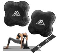 Flintronic Yoga Ginocchiere, 2 Pezzi Yoga Ginocchia con Banda Elastica, Ginocchiere Pad 20 * 20cm, Tappetino per L'equilibrio Antiscivolo