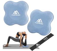 Flintronic Yoga Ginocchiere, 2 Pezzi Yoga Ginocchia con Banda Elastica, Ginocchiere Pad 20 * 20cm, Tappetino per L'equilibrio Antiscivolo