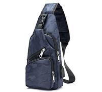 flintronic Zaino Monospalla Sling Bag, Borsa a Spalla Uomo, Borsello Tracolla (includere 1 Cavo USB)