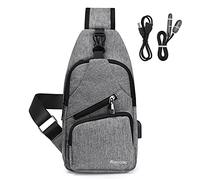 flintronic Zaino Monospalla Sling Bag, Borsa a Spalla Uomo, Borsello Tracolla (includere 1 Cavo USB)
