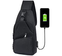flintronic Zaino Monospalla Sling Bag, Borsa a Spalla Uomo, Borsello Tracolla, includere 1 Cavo USB