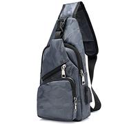 flintronic Zaino Monospalla Sling Bag, Borsa a Spalla Uomo, Borsello Tracolla (includere 1 Cavo USB)