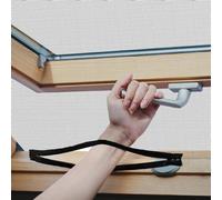 Flintronic Zanzariera Finestra per Lucernario per Tetto, 130 x 150 cm Rete Autoadesiva per Finestra, Zanzariera Regolabile con zip, Resiste ai Raggi UV Anti Zanzare Insetti Tende per Finestre(Nero)