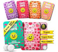 Flintts Mints Fruit Troop - Zecche appetitose senza zucchero per sollievo e freschezza della bocca secca - Supporto vegano per la salute orale con effetto scintillante - Sostituto della saliva da