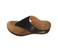 Flip Flop Donna Infradito Comode Ciabatte Pelle Cuoio Supporto Arco Plantare Flip Flop Doccia Aperte Infradito Con Zeppa Leggere Eleganti Ciabatte Antiscivolo Gomma Suole Sandali Da Spiaggia Slippers