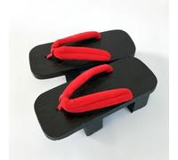 Flip-flops Mens Donna Wooden clogs Pantofole,Giappone Tradizionale Scarpe Geta infradito Tacco alto,Comfort Leggero/casual da Sandali,Tacchi alti Laccato Nero Zoccoli Scarpe(Size:EU 42,Color:Rosso+B)