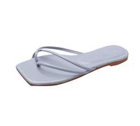 Flip Flops - Sandali da donna eleganti con dita dei piedi, antiscivolo, in ecopelle, per la spiaggia, estivi, comodi sandali per il tempo libero, Blu, 37 EU