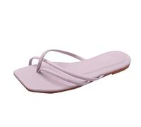 Flip Flops - Sandali da donna eleganti con dita dei piedi, antiscivolo, in ecopelle, per la spiaggia, estivi, comodi sandali per il tempo libero, Lilla, 39 EU