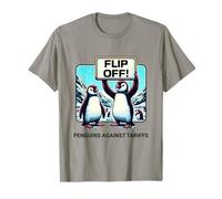 Flip off Penguins contro le tariffe Maglietta