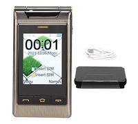 Flip Phone 2G per Anziani, 3.0 Pollici Double Sided Grande Schermo Cellulare Long Standby Dual SIM 5900mAh 1.3 MP Supporto Torcia Fotocamera Lettore Musicale (Offuscare)