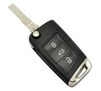 Flip Remote Key Shell for Volkswagen Golf 7 VW Car Golf R R20 / MK7 MKVII Replacement Keyless Fob Case (Black)