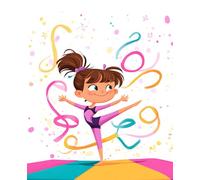 Flip Sparkle Shine Composition Notebook: Wide Ruled Gymnastics Journal for Kids, School Writing, Practice Notes, and Creative Ideas