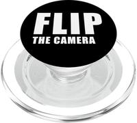 Flip The Camera - Funny Trending Meme Minimal Text PopSockets PopGrip per MagSafe