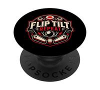 Flip Tilt Repeat flipper Arcade Player Retro Graphic PopSockets PopGrip Adesivo