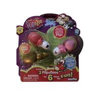 FlipaZoo Series 1 pack of 3 mini assorted figures Approx 2 inches X 1 inch Multi small