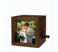 Flipbox per foto a manovella, cornice in legno con luce a LED, per album di ricordi personalizzato, per amanti della famiglia, amici, regalo per tutte le occasioni