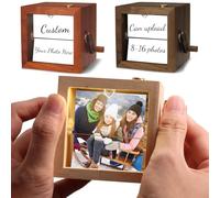 Flipbox su ordinazione dell'immagine cinetica con illuminazione, album su misura della manovella con le vostre foto, scatola romantica del ricordo per l'anniversario