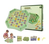 Flipfun Flip Match Board Game, 52PCS FlipsChess Memory Chess Game, Memory Checkerboard Over Card Boards for Kids and Adults (1 Set Animals)