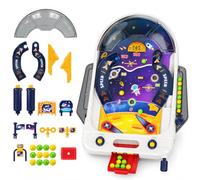 Flipper per Bambini, Gioco da Tavolo Spaziale con Contatore del Punteggio | Lanciatore manuale, vassoio di stoccaggio delle palline e guscio liscio e arrotondato per un rapido gioco di sfida familiare