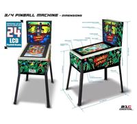 Flipper Pinball Machine 21C DIGITAL 3D Haunted House TOY SCOCK Sped. GRATUITA