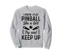 Flipper Ragazza Divertente Gioco Arcade Retro Vintage Pinball Felpa