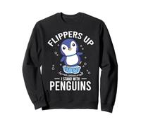 Flippers Up I Stand With Penguins Funny Arctic Gift Felpa