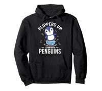 Flippers Up I Stand With Penguins Funny Arctic Gift Felpa con Cappuccio