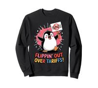 Flippin' Out Over Tariffs Divertente Penguin Contro Tariffs Meme Felpa