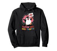 Flippin' Out Over Tariffs Divertente Penguin Contro Tariffs Meme Felpa con Cappuccio
