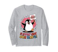 Flippin' Out Over Tariffs Divertente Penguin Contro Tariffs Meme Maglia a Manica