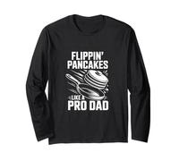 Flippin Pancakes Like a Pro Dad Funny Pancake Festa del papà D Maglia a Manica