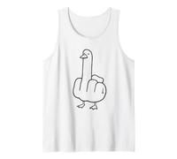 Flipping The Bird Goose Umorismo Animale Maleducato Canotta