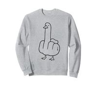 Flipping The Bird Goose Umorismo Animale Maleducato Felpa